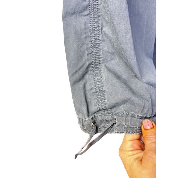 Old navy maternity  low wait slip on tie closure cargo type pants tie closure at - Picture 9 of 10